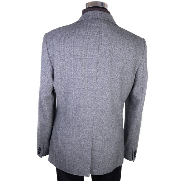 Express Photographer Blazer Sport Coat Mens 40R Fitted Plaid 2 Button Wool Blend - Picture 8 of 14